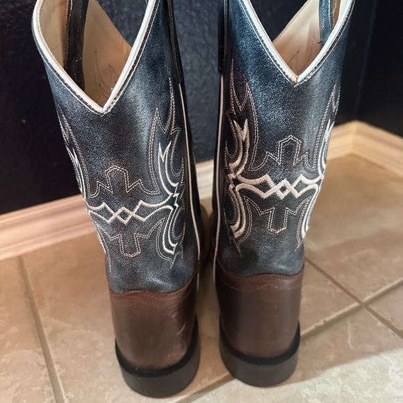 Boys Old West Leather Boots - Picture 3 of 5